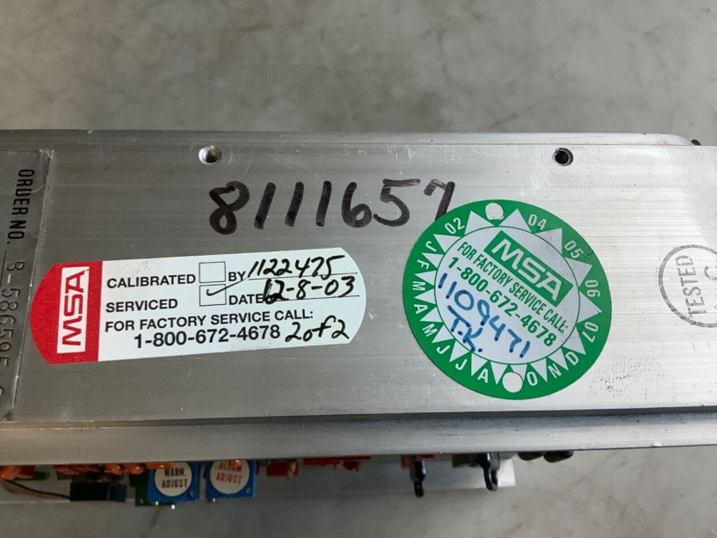 MSA B-586595-6 CARBON MONOXIDE ALARM MODULE 0-100PPM 444