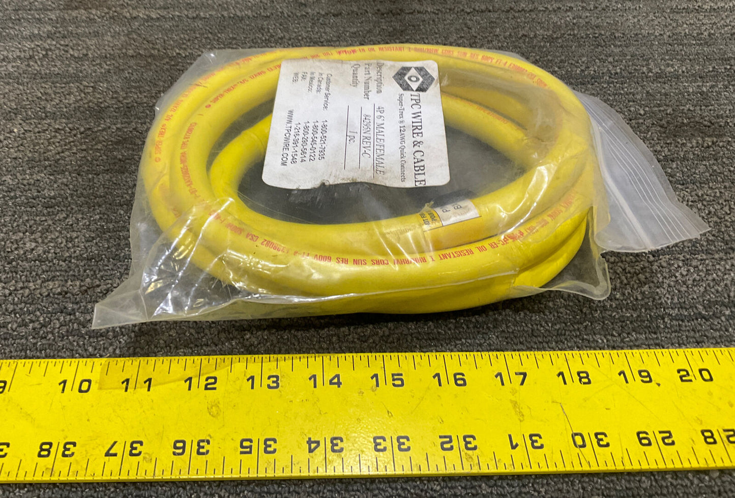 TPC WIRE & CABLE 84295N REV-C 4P 6’ SUPER TREX 12AWG QUICK CONNECTS 222 LOT OF 2