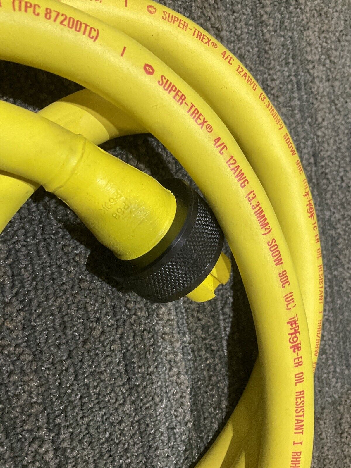TPC WIRE & CABLE 84295N REV-C 4P 6’ SUPER TREX 12AWG QUICK CONNECTS 222