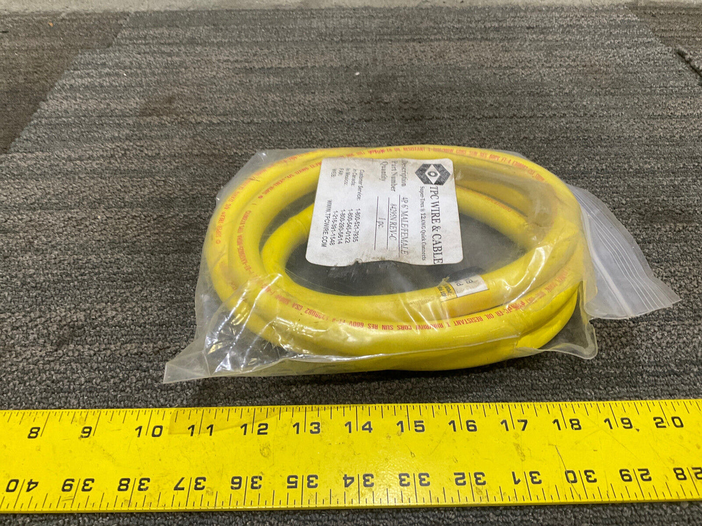 TPC WIRE & CABLE 84295N REV-C 4P 6’ SUPER TREX 12AWG QUICK CONNECTS 222