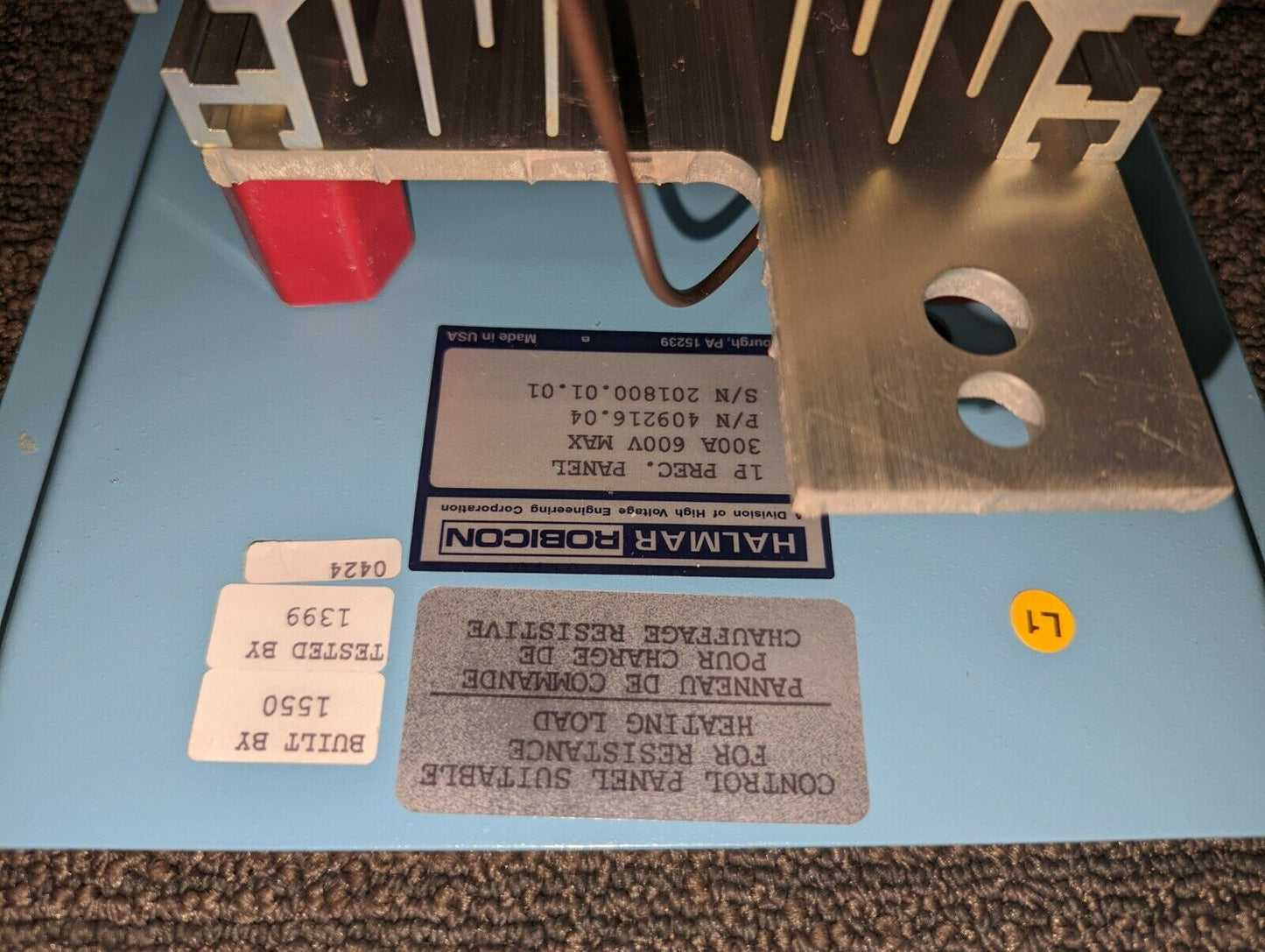 Halmar Robicon SCR POWER CONTROL SERIES 1P P/N 409216.04 300A 600V