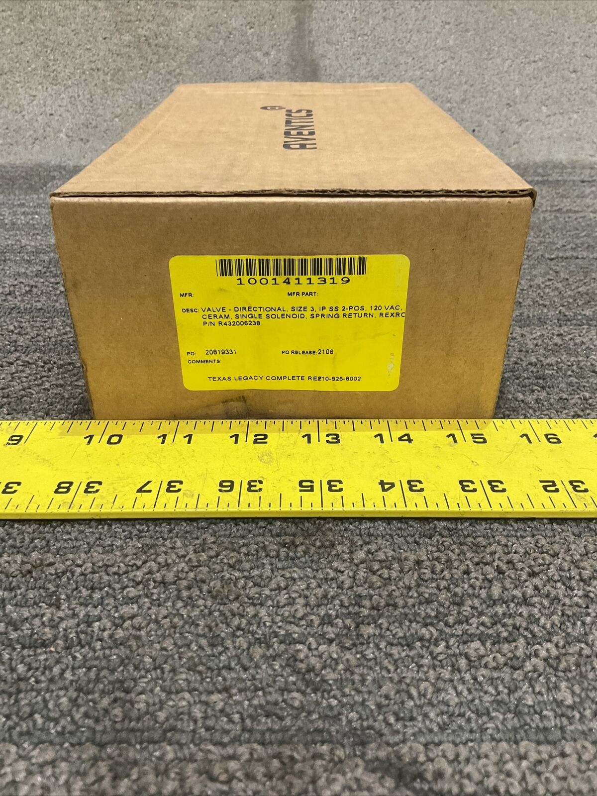 AVENTICS R432006238 CERAM SINGLE SOLENOID VALVE 222