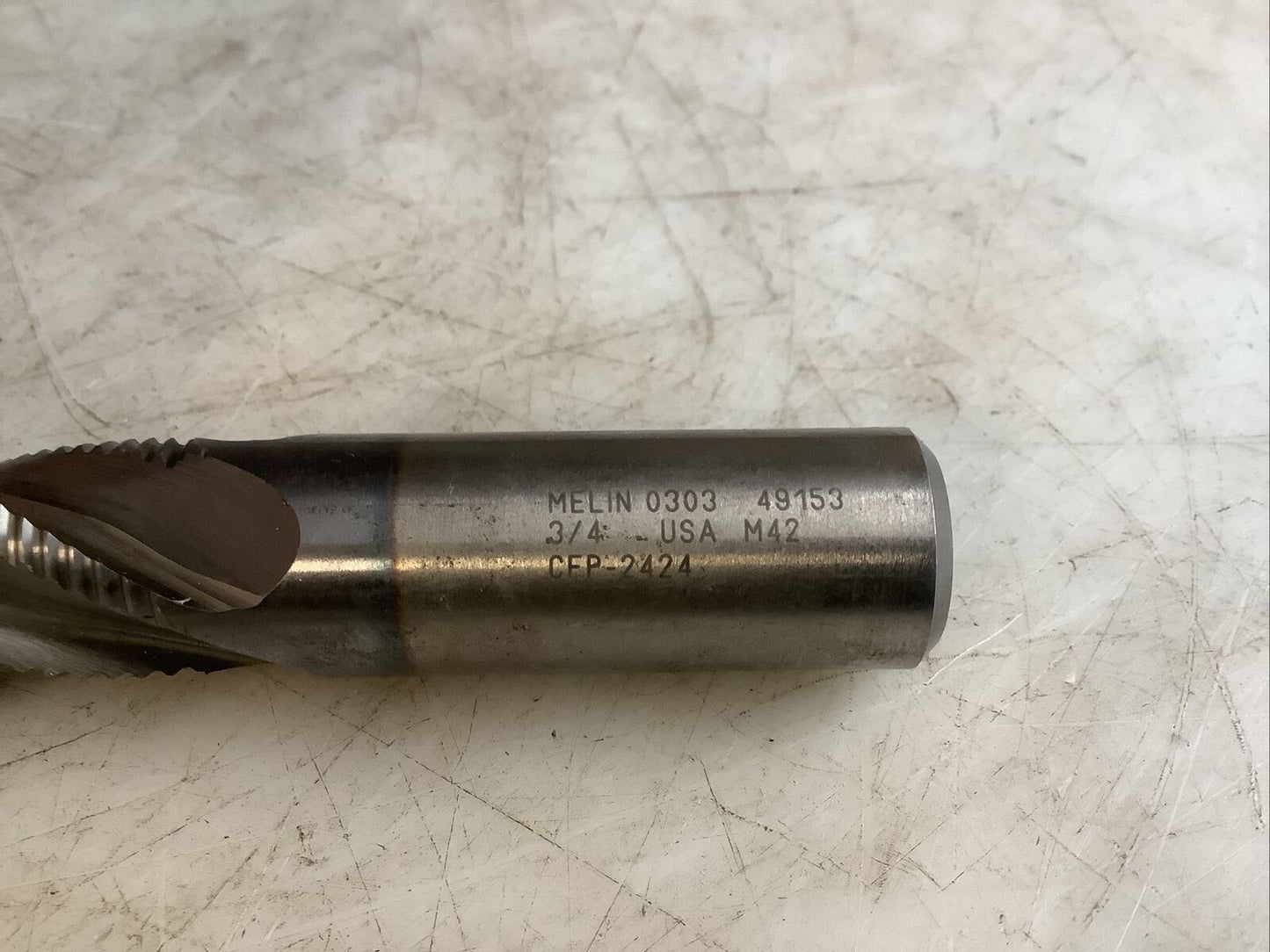 MELIN TOOL CO. CFP-2424 END MILL 3/4IN DIA 4 FLUTES