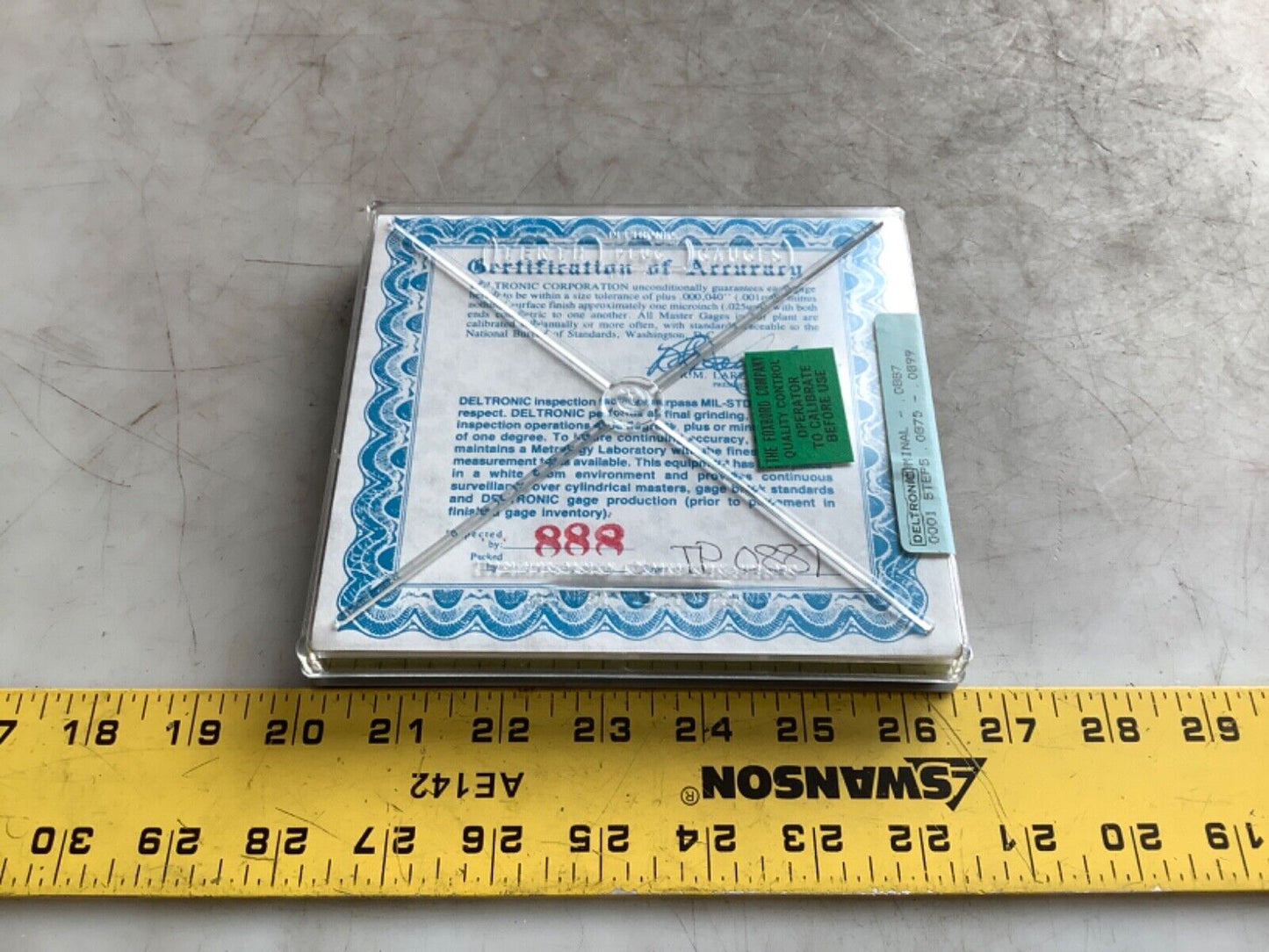 DELTRONIC PIN PLUG GAGE SET .0875-.0899 333 - QTY 25