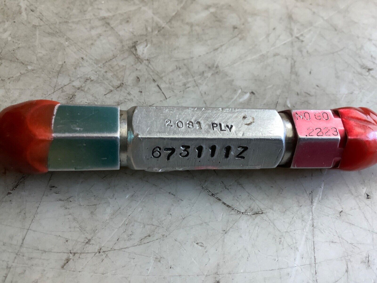 TAFT-PEIRCE 1/4-20UNC-2B PLUG GAGE 673111Z 2081PLY GO/NOGO .2175/.2223 333