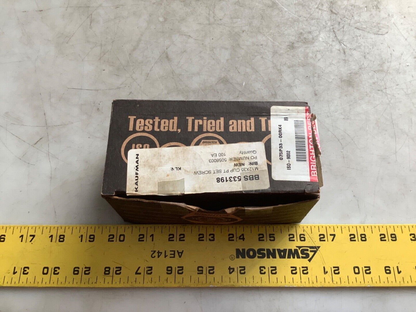 BRIGHTON BEST 533198 SET SCREW DIN 916 M12 1.75 X 35 333 - QTY 83