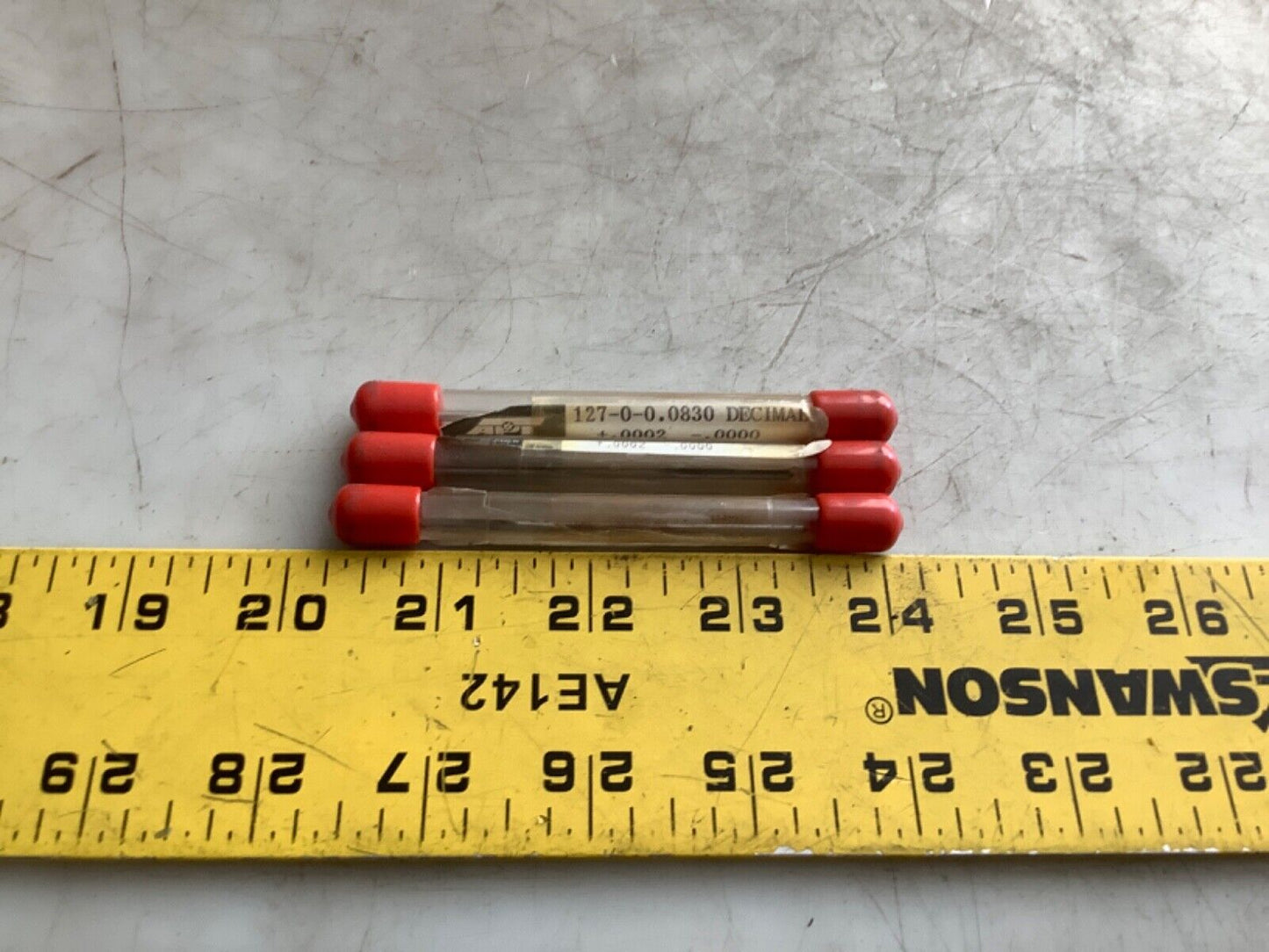 ALVORD POLK TOOL 127-0-0.0830 CHUCKING REAMER HS 4/94 +.0002 333 - LOT OF 3