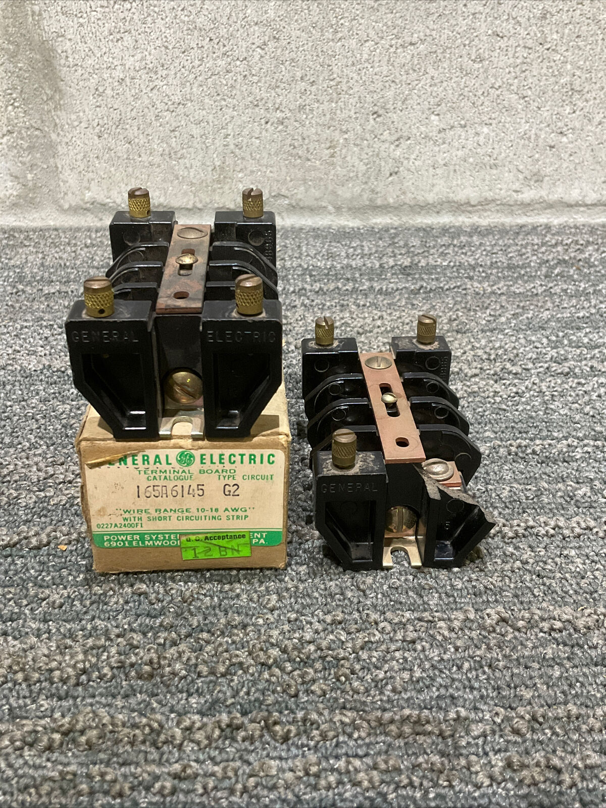 GE GERNERAL ELECTRIC 165A6145G2 CIRCUIT TERMINAL BLOCK 222 LOT OF 2