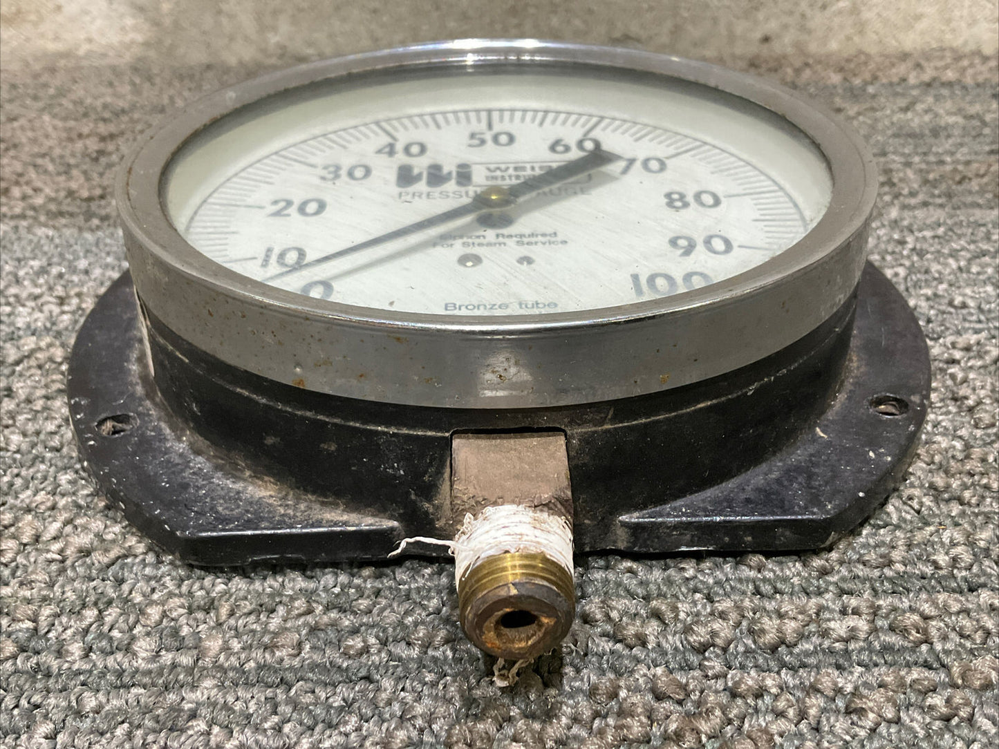 WEISS 9011-04 PRESSURE GAGE 100 PSI BRONZE TUBE 222