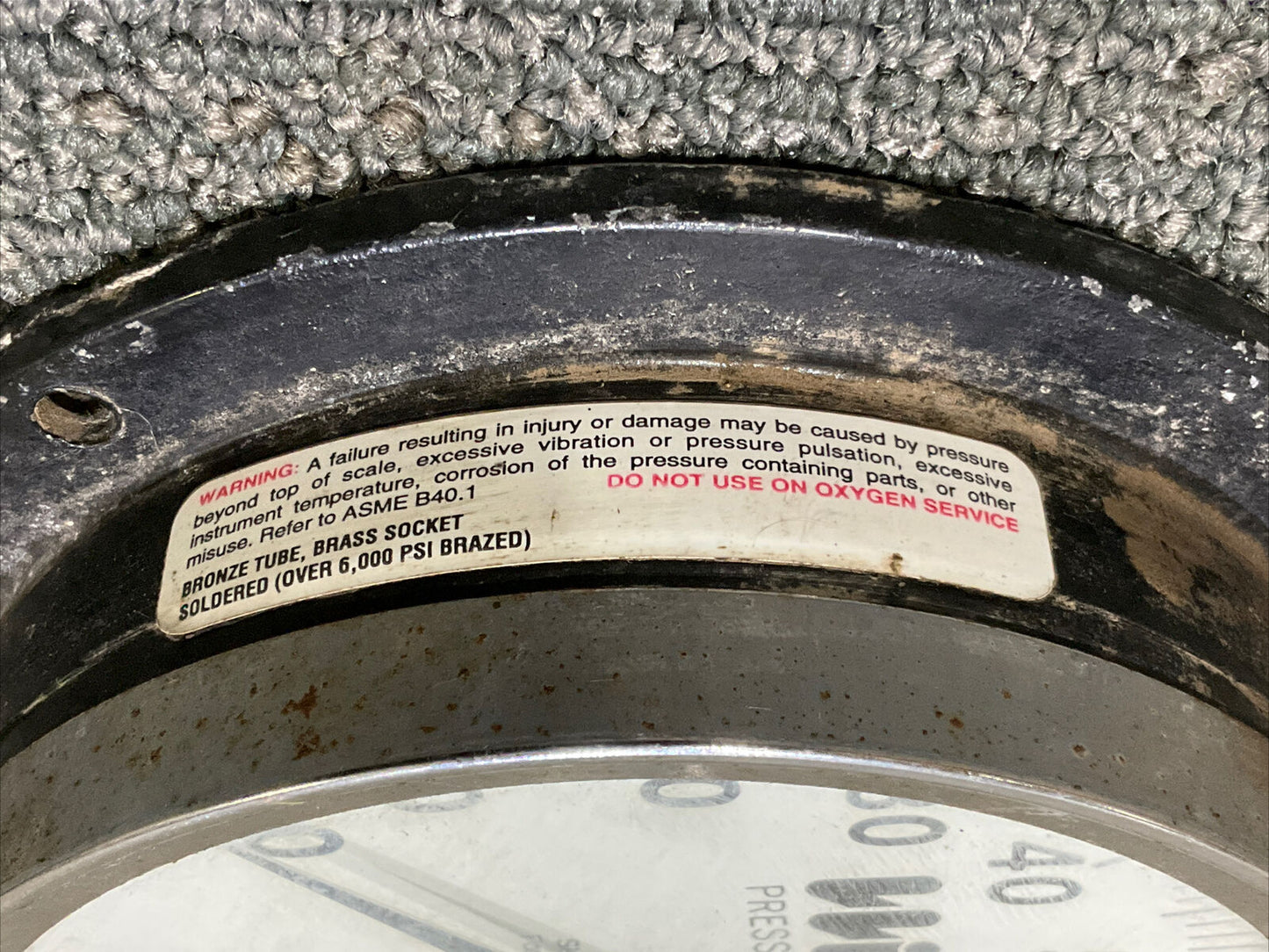 WEISS 9011-04 PRESSURE GAGE 100 PSI BRONZE TUBE 222