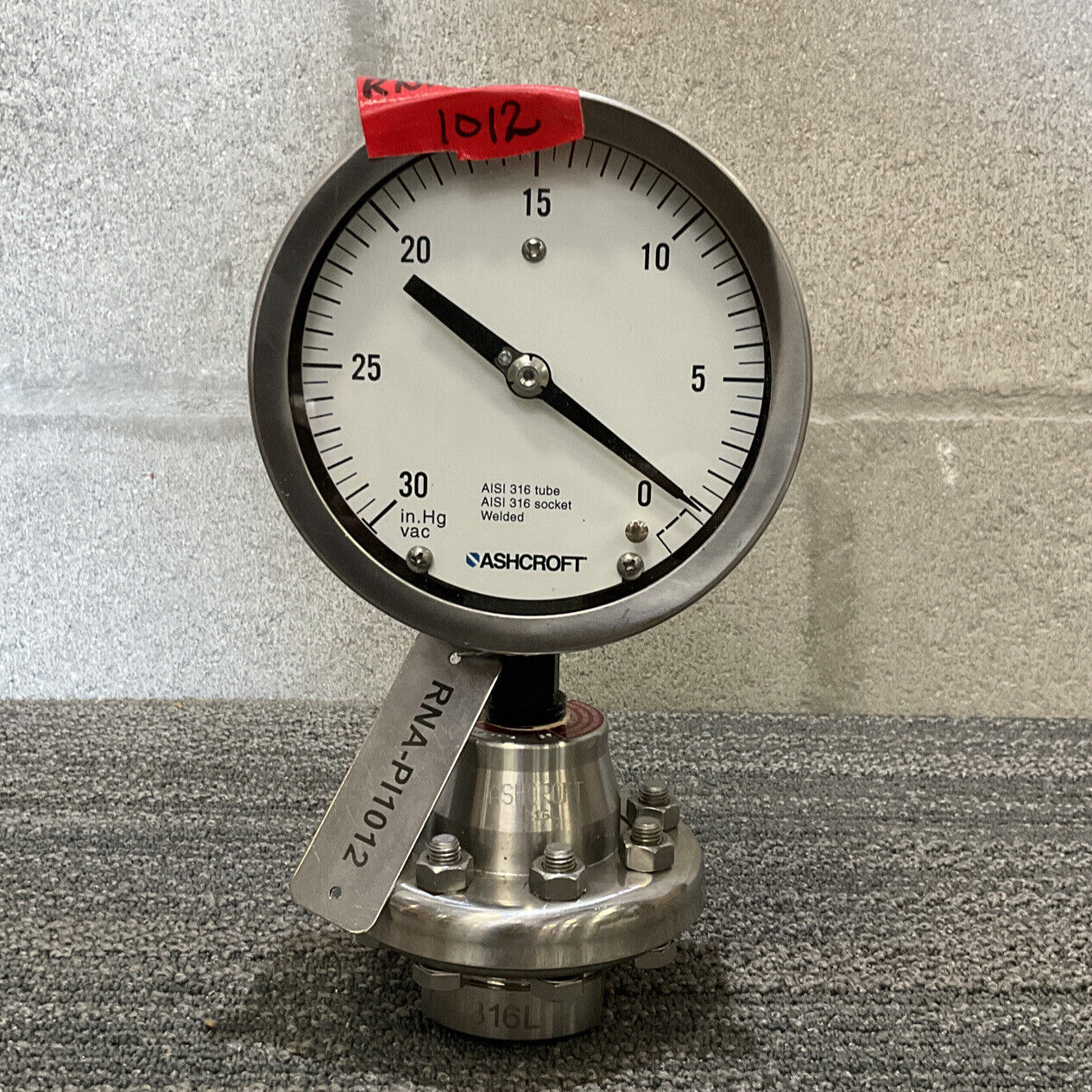 ASHCROFT GAUGE 45 1009S 04L WITH DIAPHRAGM SEAL 50 200TS 04T