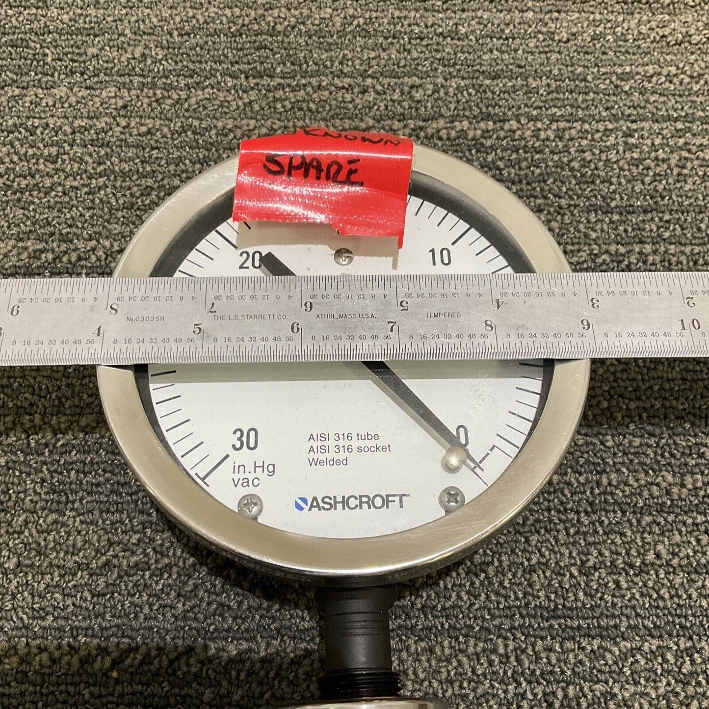 ASHCROFT GAUGE 45 1009S 04L XCK WITH DIAPHRAGM SEAL 50 200TC 04T XCK