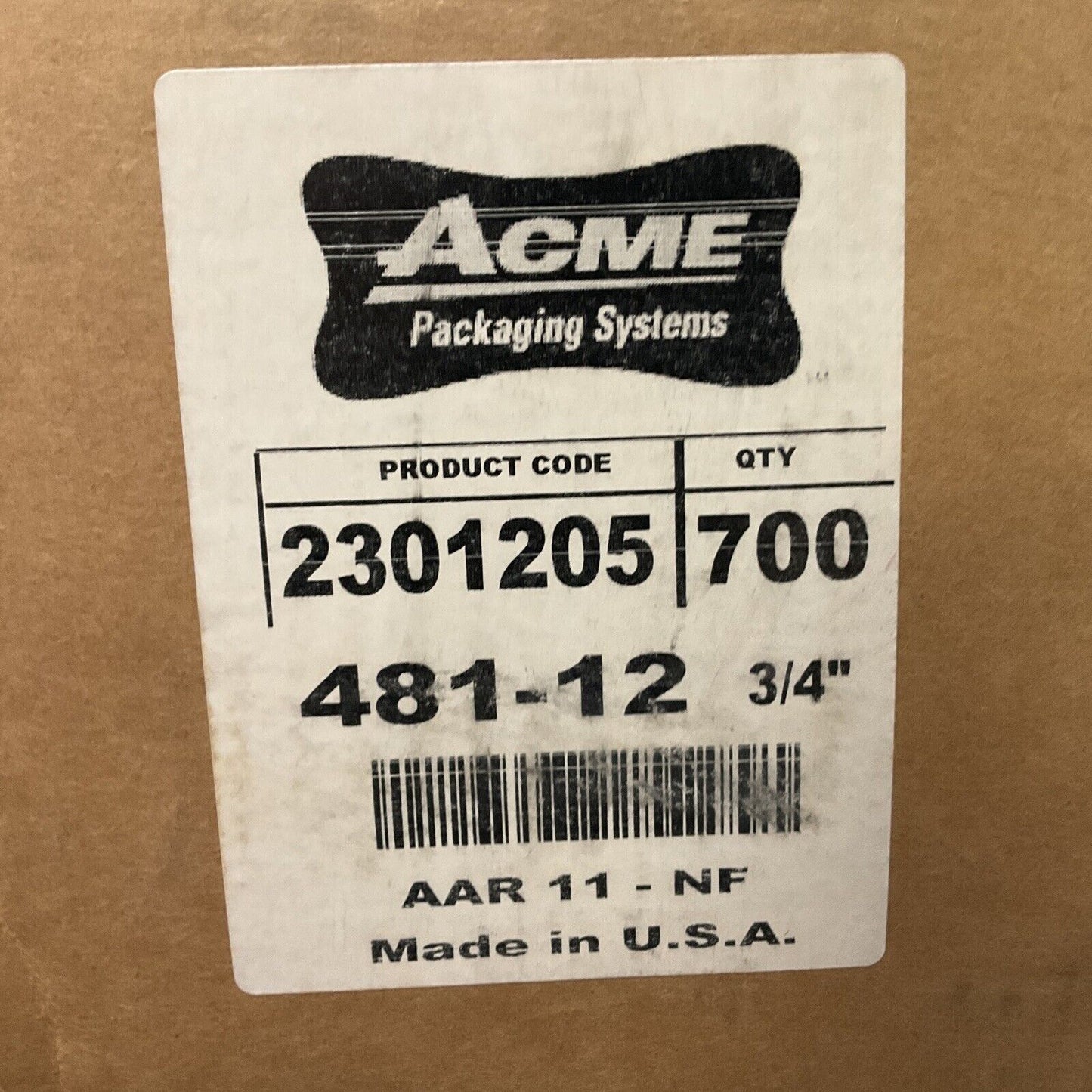 ACME 2301205 3/4” STEEL STRAPPING STEEL BANDING 700 Qty