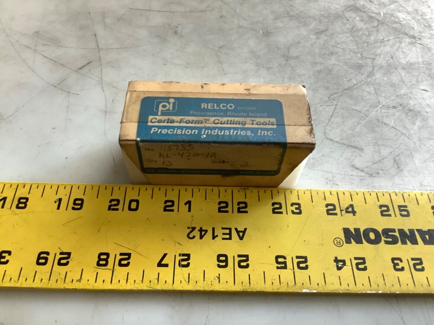 PRECISION INDUSTRIES KL-420-1A INSERT 333 - QTY 12