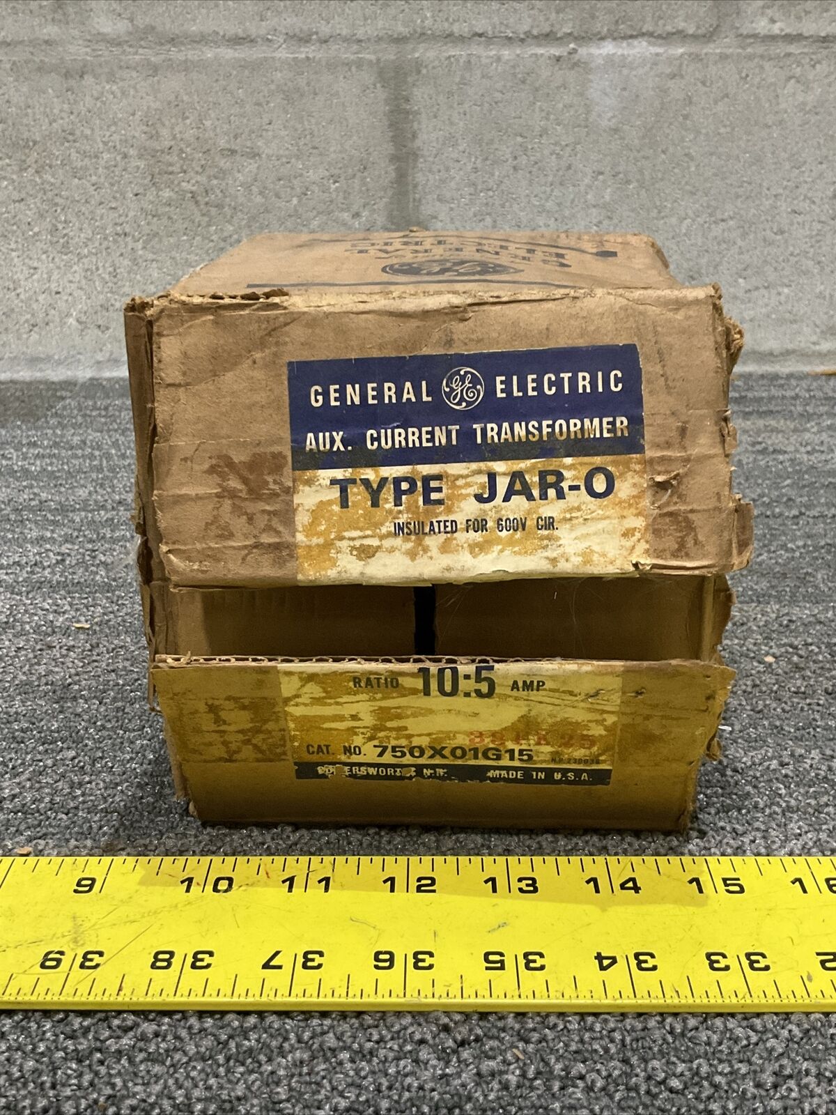 GE GENERAL ELECTRIC 750X01G15 82 JAR-O AUXILIARY CURRENT TRANSFORMER 222