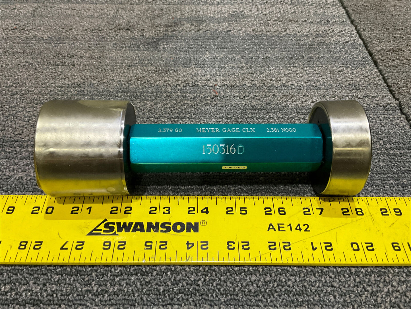 MEYER GAGE CLX 150316 GO 2.379 NOGO 2.381 PLUG GAGE 333