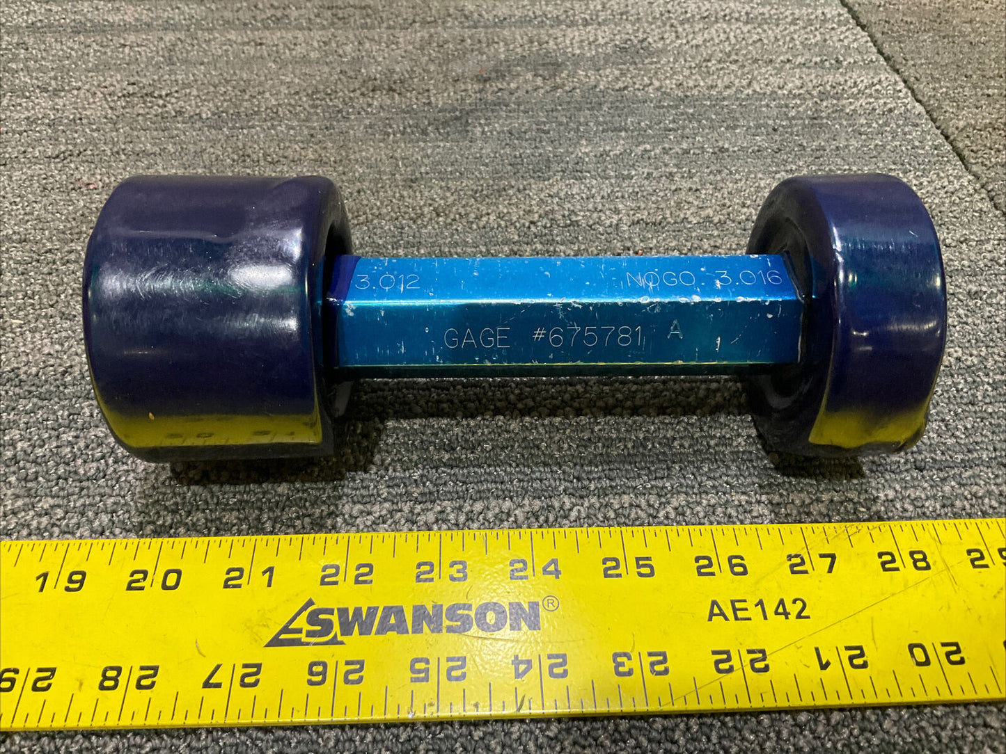 LC 675781 GO 3.012 NOGO 3.016 CLASS X PLUG GAGE SET 333
