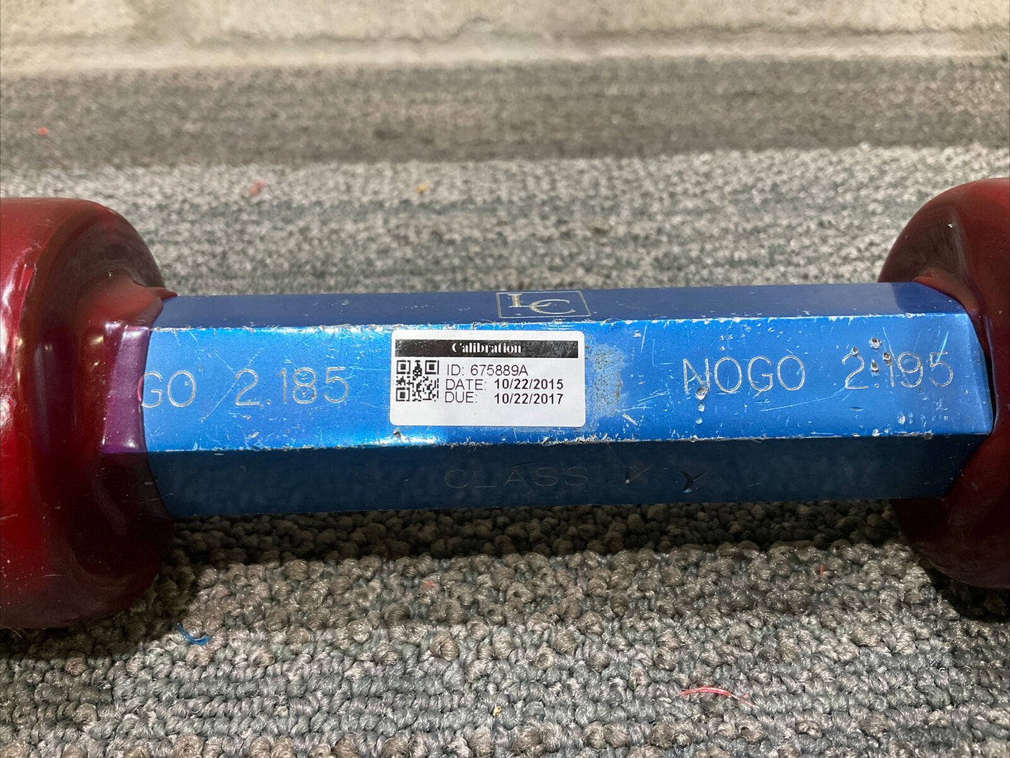 LC GO 2.185 NOGO 2.195 CLASS X THREAD GAGE SET 333