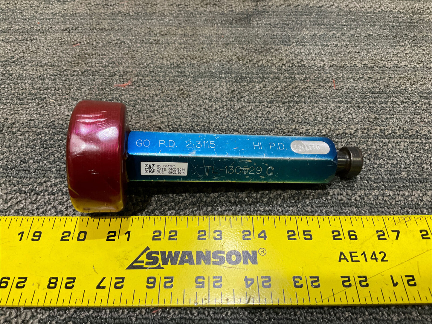 LC TL-130529 2.344-20 UNRS-2B GO PD 2.3115 HI PD 2.3180 THREAD GAGE 333