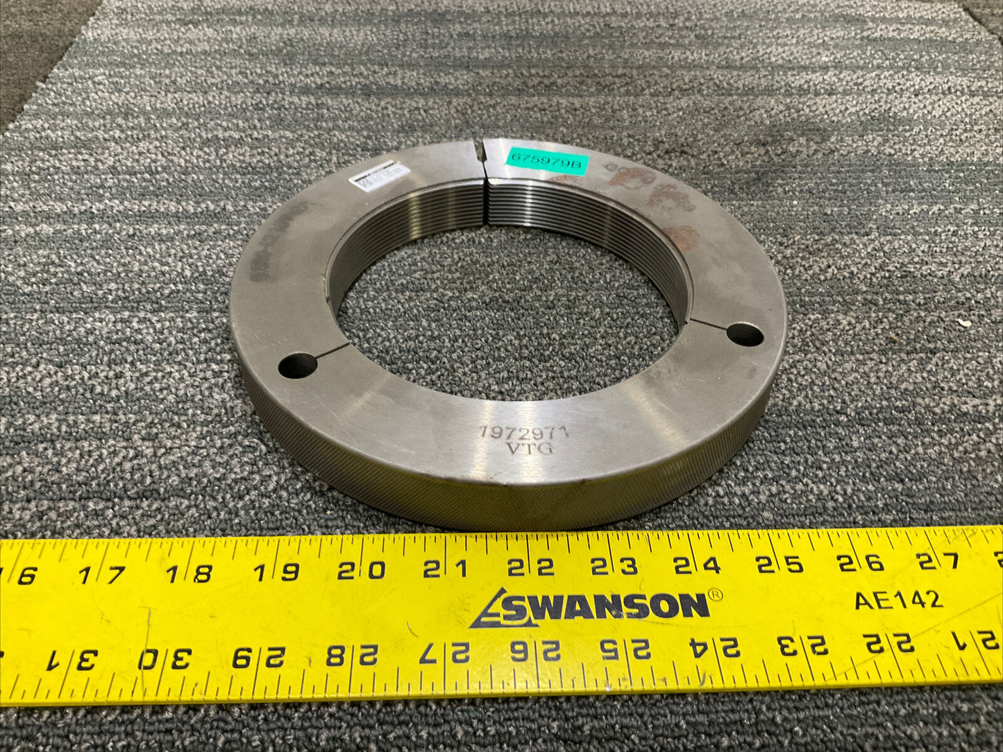 VERMONT GAGE 1972971 5.500-12 UN-2A GO PD 5.4439 RING GAGE 333