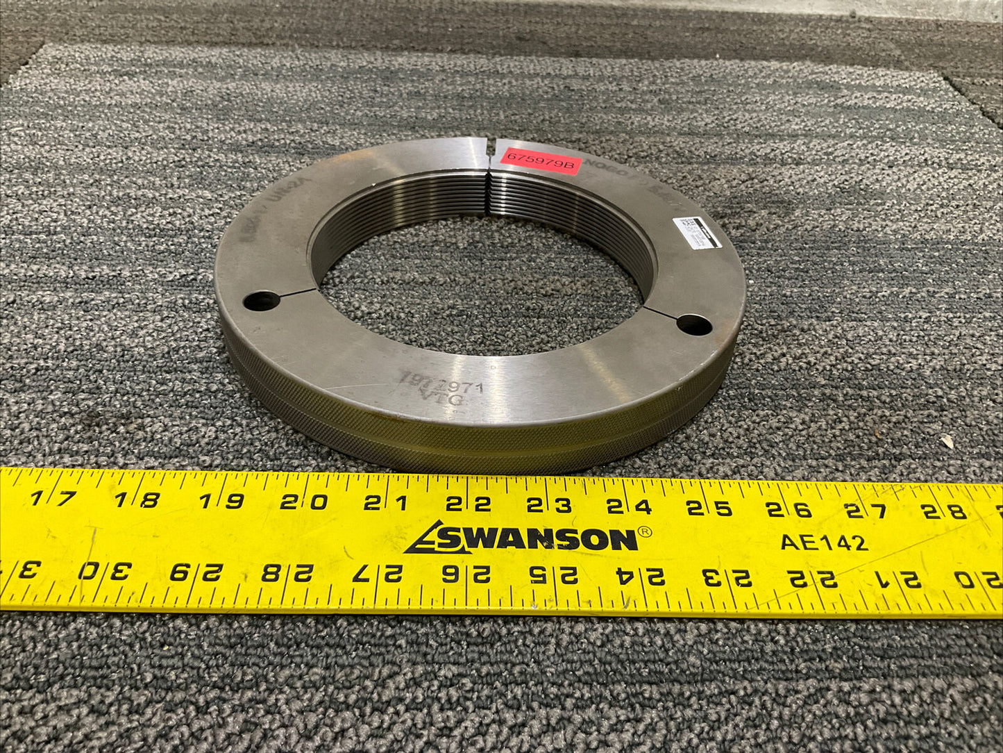 VERMONT GAGE 1972971 5.500-12 UN-2A NOGO PD 5.4372 RING GAGE 333