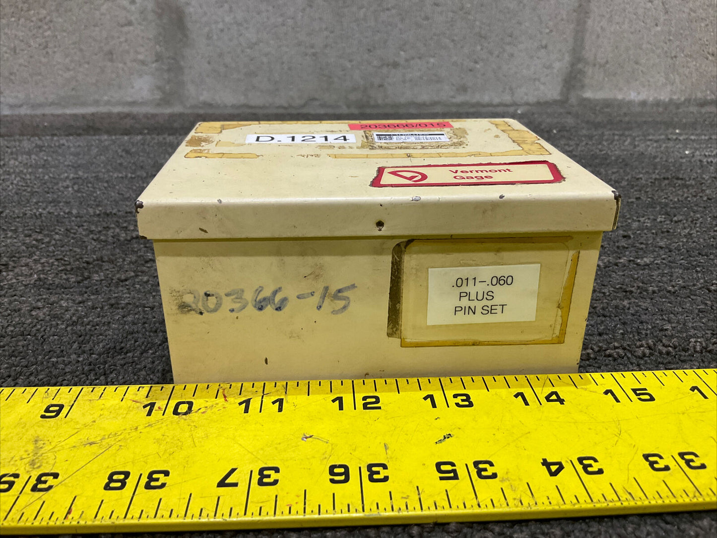 VERMONT GAGE .011-.060 A SERIES PIN GAGE SET 333