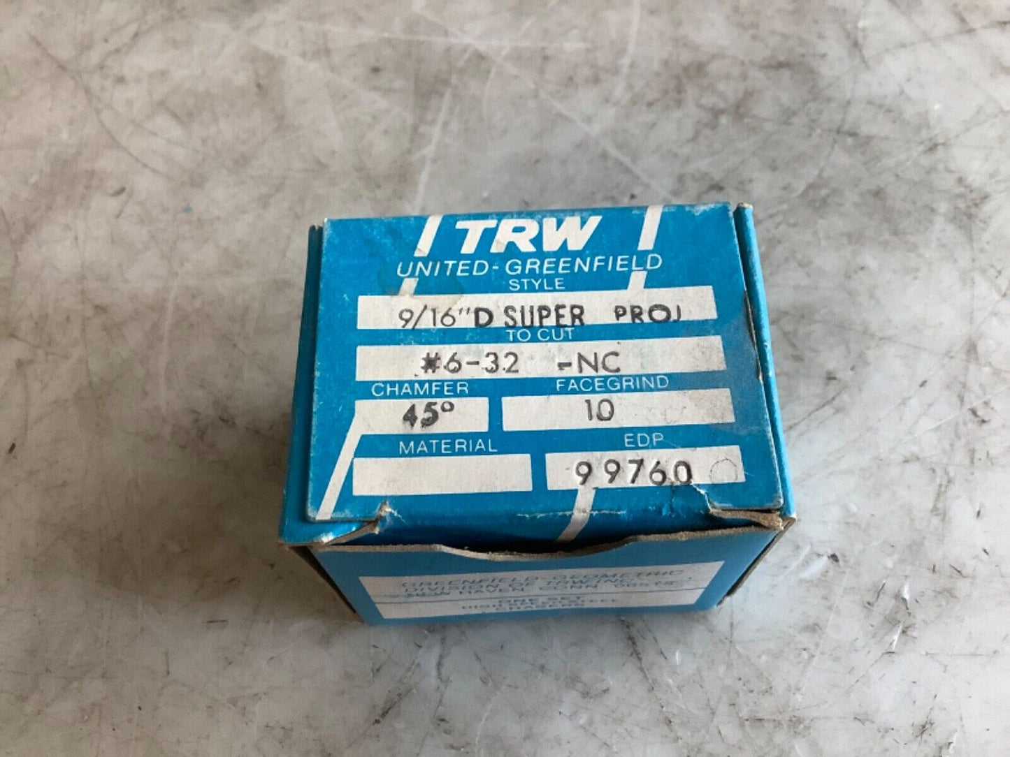 TRW GREENFIELD 99760 THREAD CHASER 9/16 D SUPER 6-32NC 45 CH 10FG 333 LOT OF 3