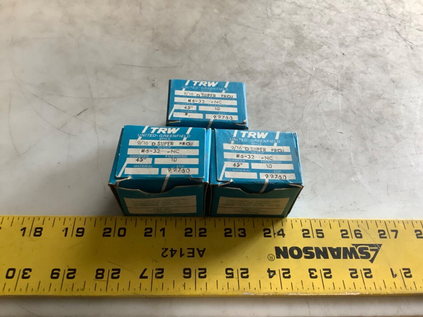 TRW GREENFIELD 99760 THREAD CHASER 9/16 D SUPER 6-32NC 45 CH 10FG 333 LOT OF 3