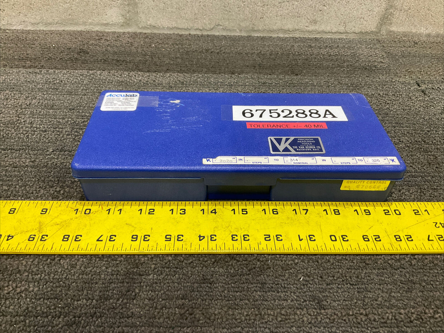 VAN GAUGE .3020-.326 17 PIECE PIN GAUGE SET 333