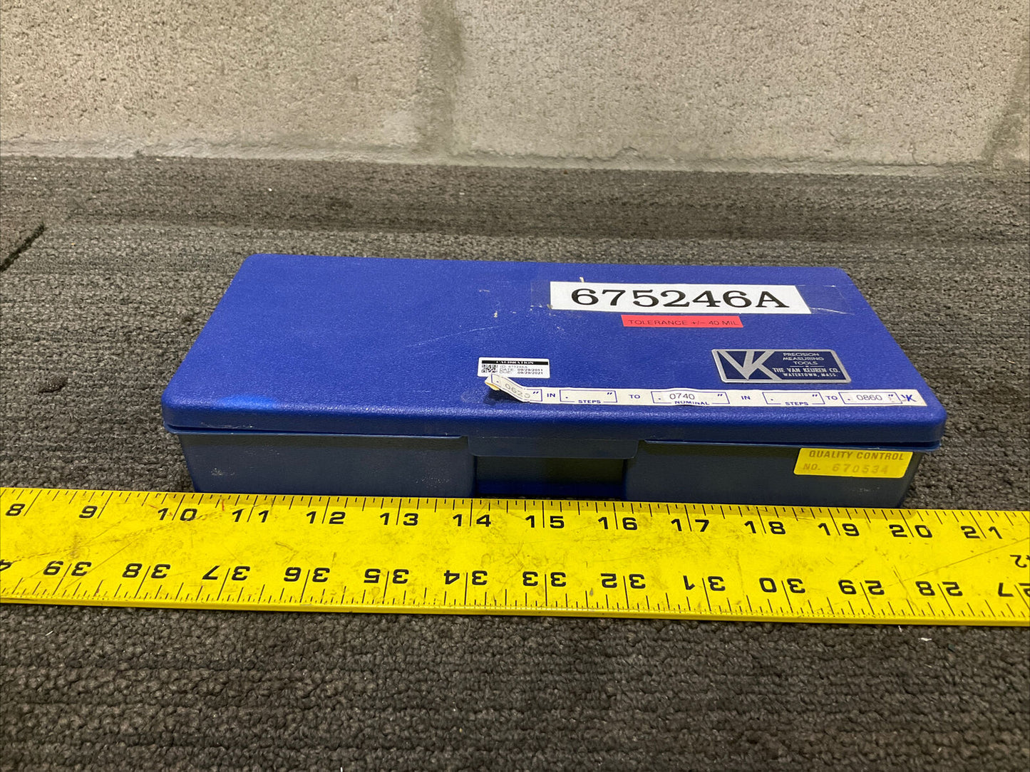 VAN KEUREN .0620-.0860 PIN GAUGE SET 333