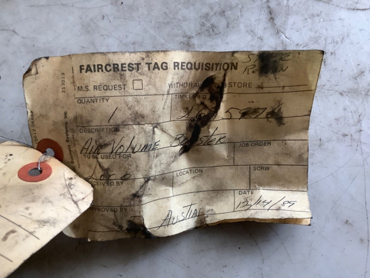 FAIRCHILD 4514 MODEL 4500 AIR VOLUME BOOSTER 1/2IN NPT 150/250PSI 444
