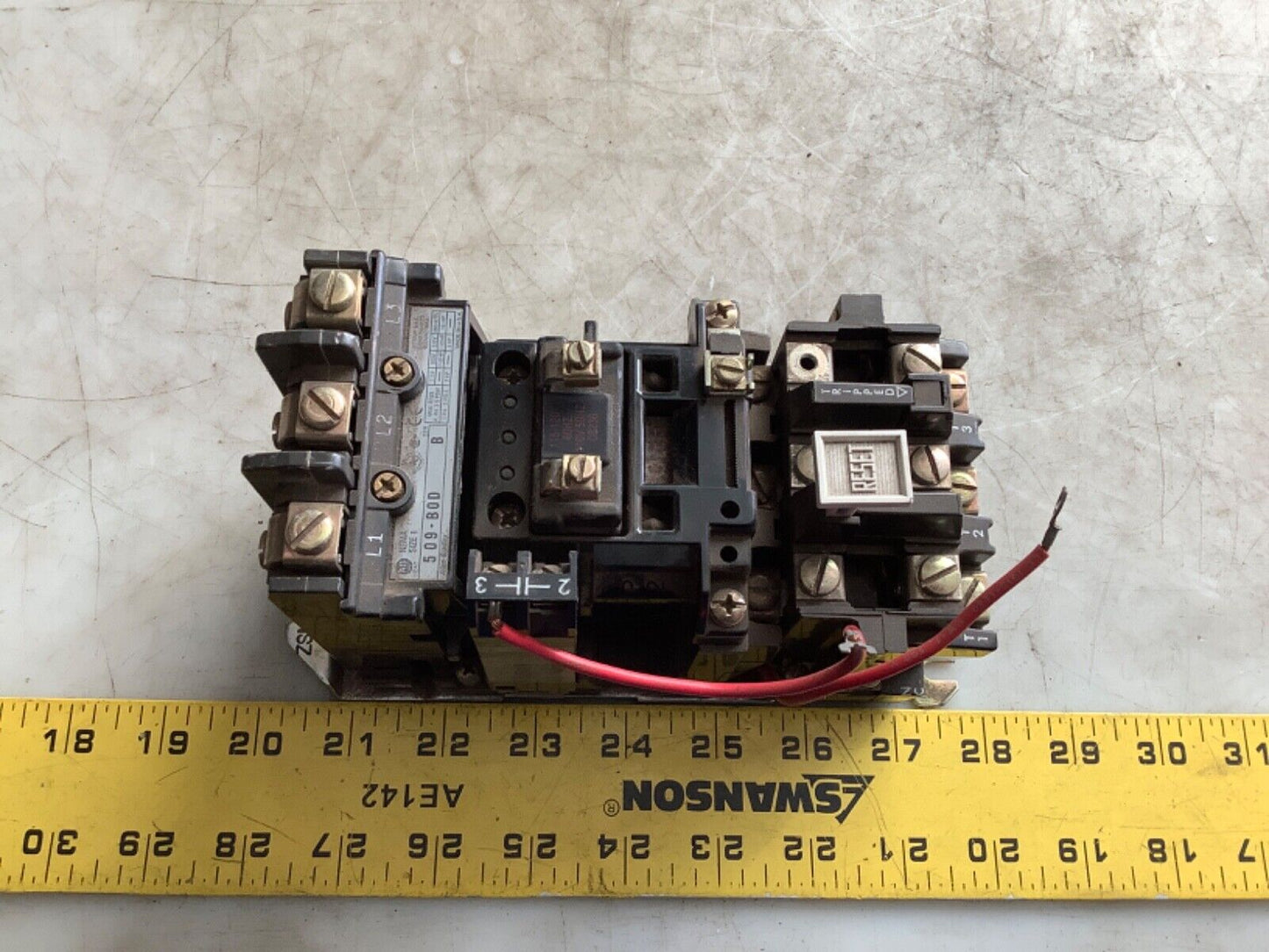 ALLEN BRADLEY 509-BOD MOTOR STARTER NEMA SIZE 1 SERIES B 222
