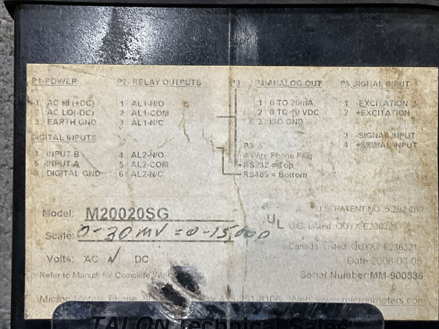 MICRON M20020SG METER 222