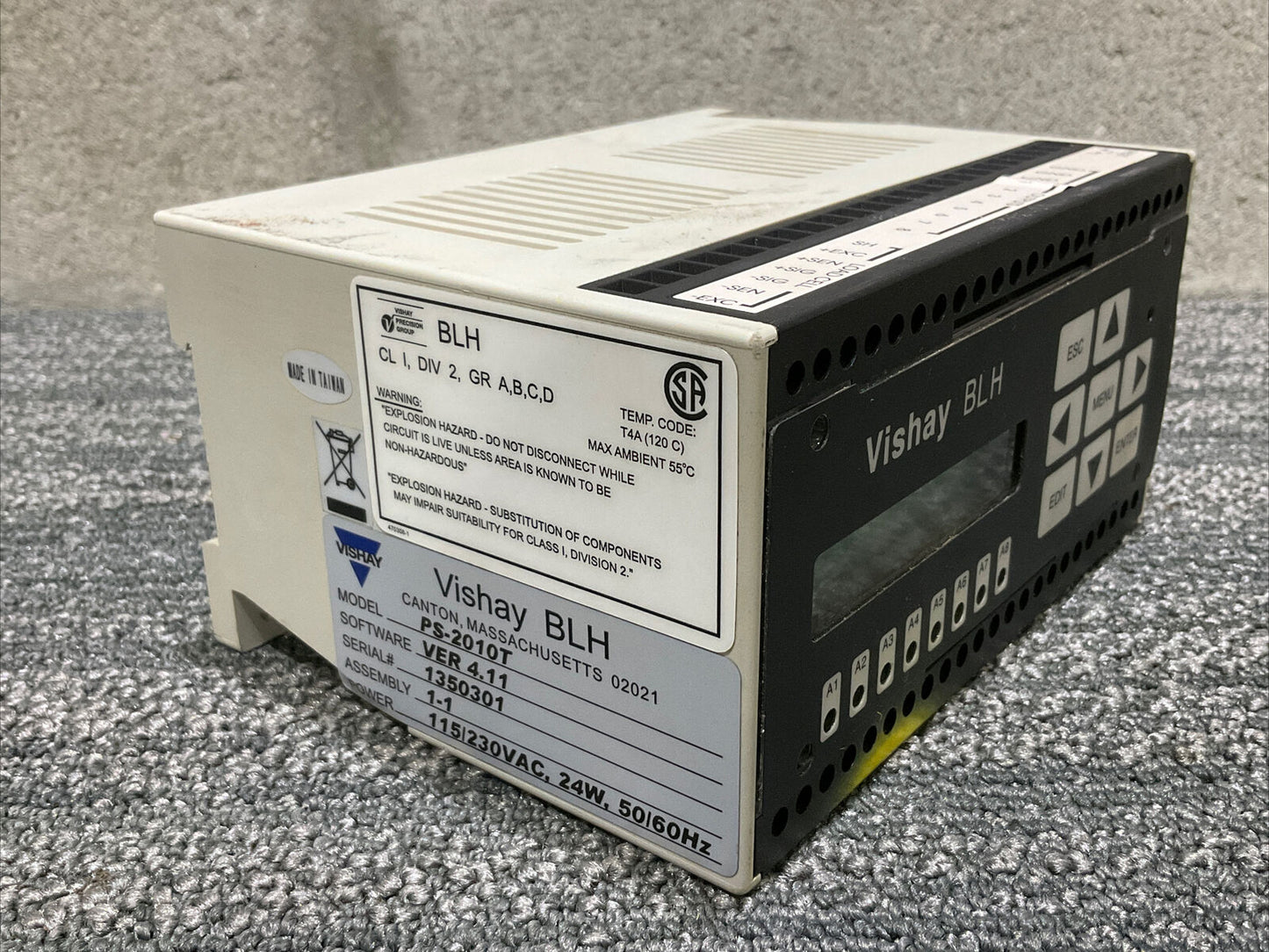 VISHAY BLH PS 2010T WEB TENSION TRANSMITTER 115/230VAC 50/60HZ 222