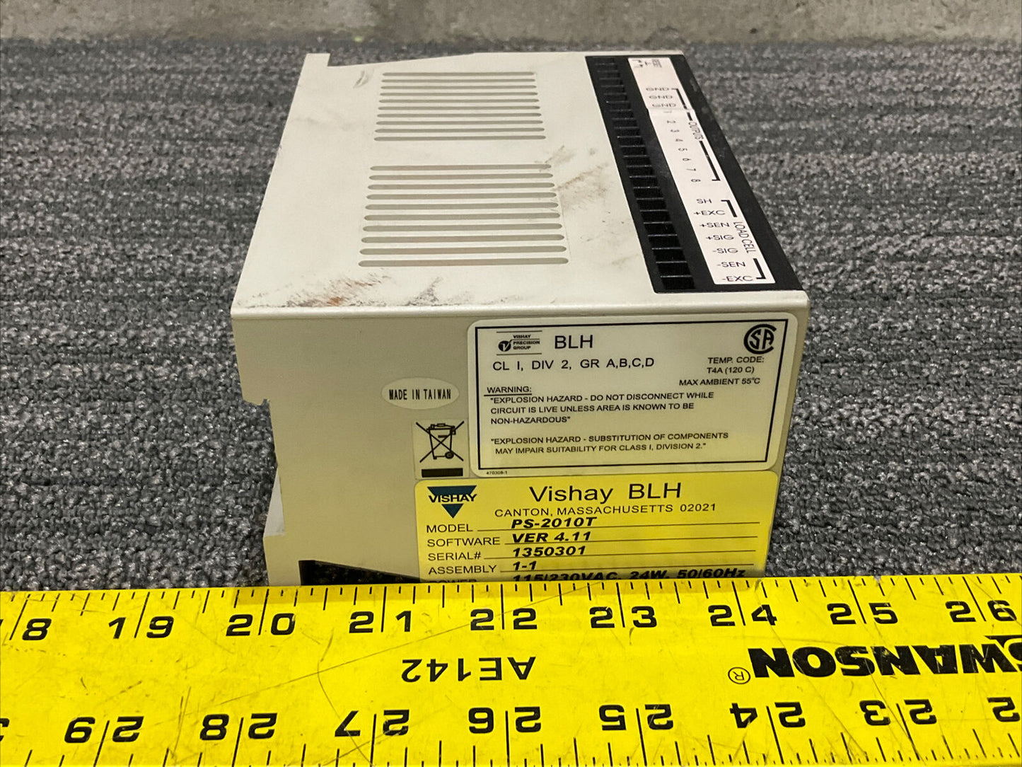 VISHAY BLH PS 2010T WEB TENSION TRANSMITTER 115/230VAC 50/60HZ 222
