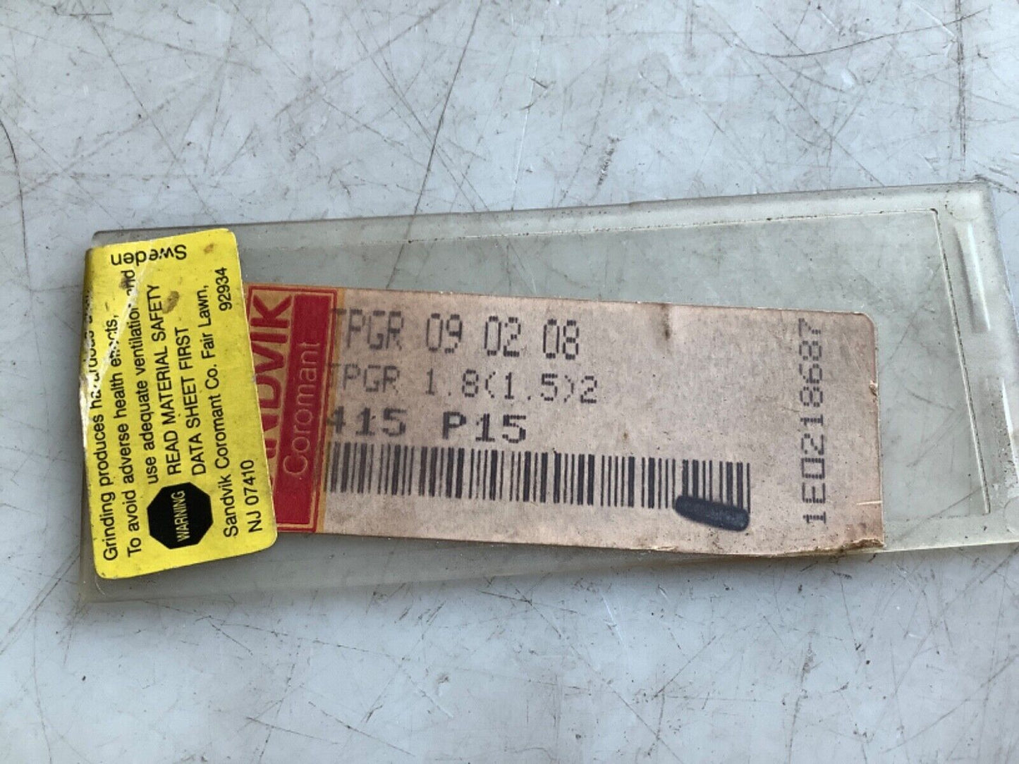 SANDVIK TPGR 09 02 08 INSERT TPGR 1.8 1.5 2 415 P15 333 - QTY 3