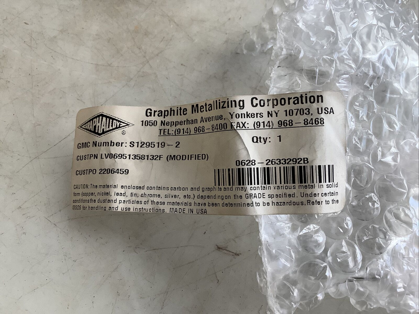 GRAPHALLOY S129519-2 LV06951358132F SHAFT 678