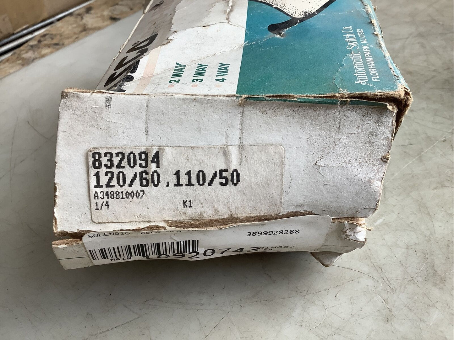 ASCO 832094 SOLENOID VALVE 1/4IN 678