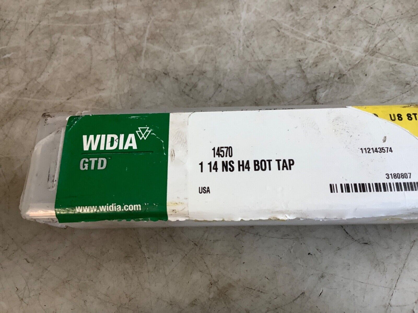 WIDIA 14570 STRAIGHT FLUTE BOTTOMING TAP 1IN 14 NS H4 FL4 222