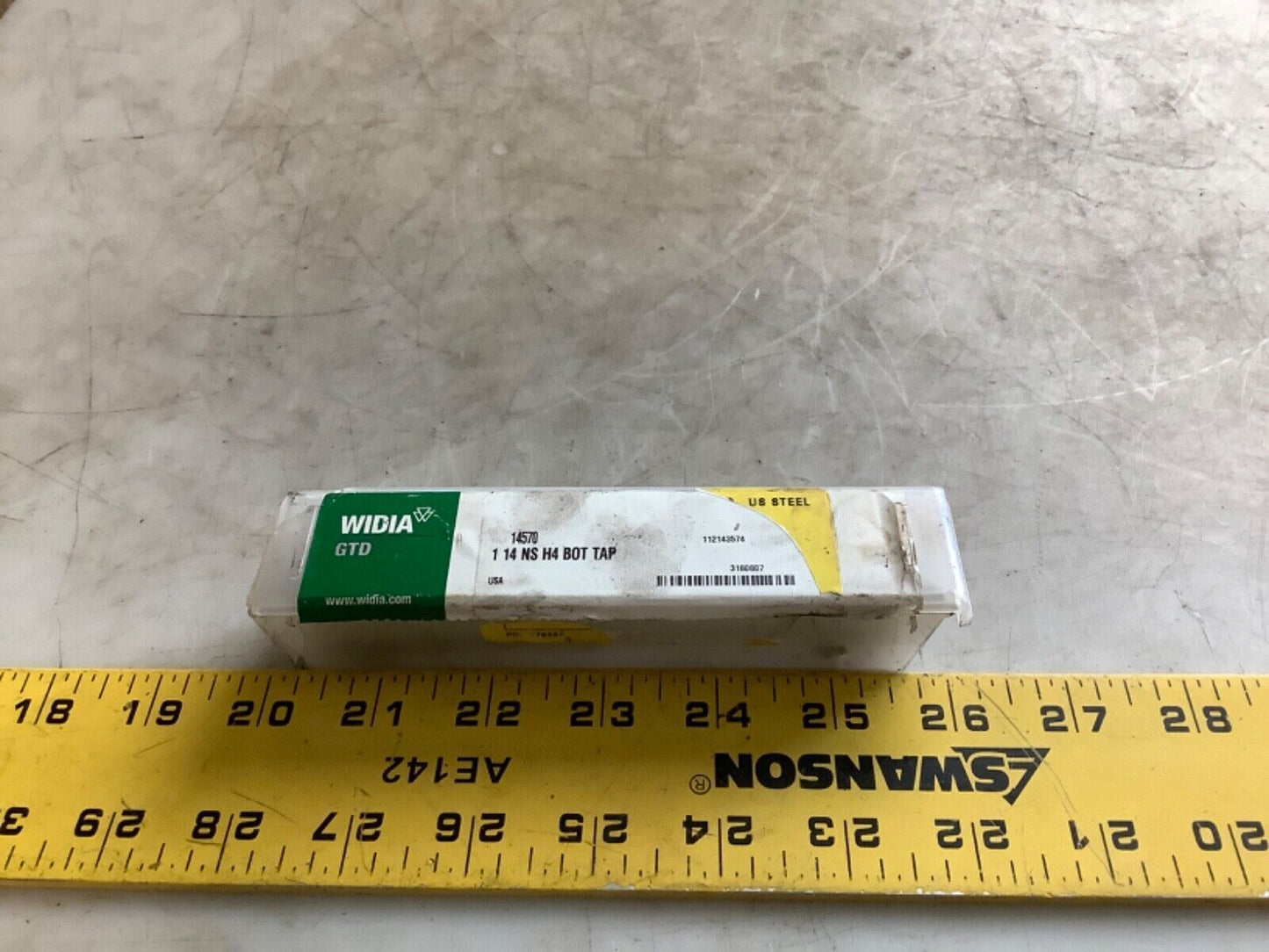 WIDIA 14570 STRAIGHT FLUTE BOTTOMING TAP 1IN 14 NS H4 FL4 222