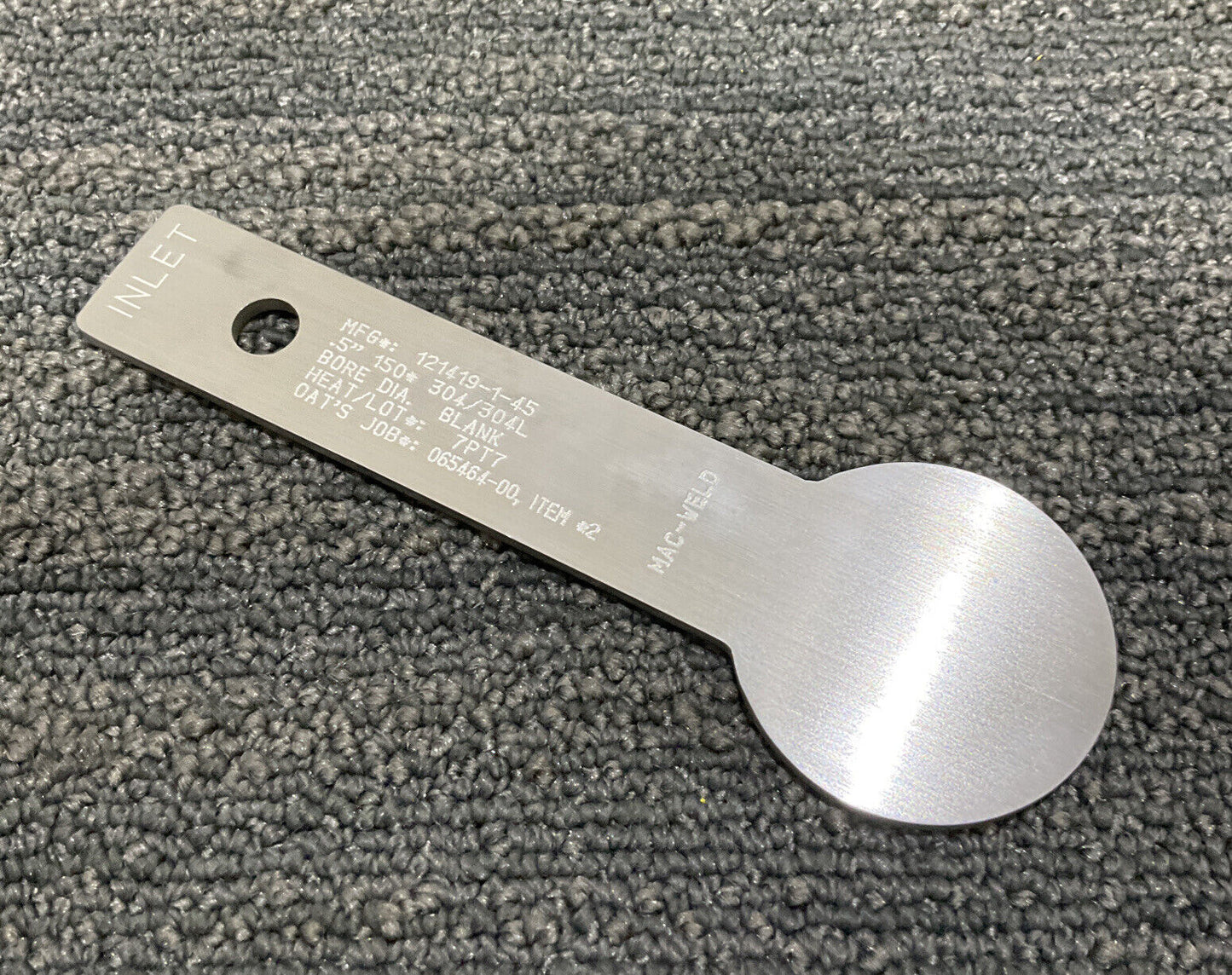 MAC-WELD ORIFICE PLATE .5” 121419-1-45