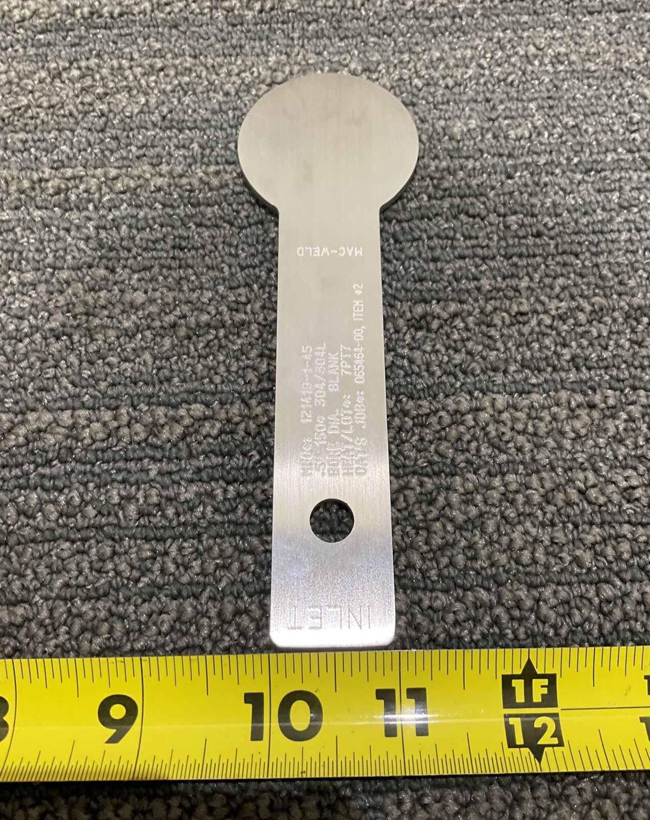 MAC-WELD ORIFICE PLATE .5” 121419-1-45