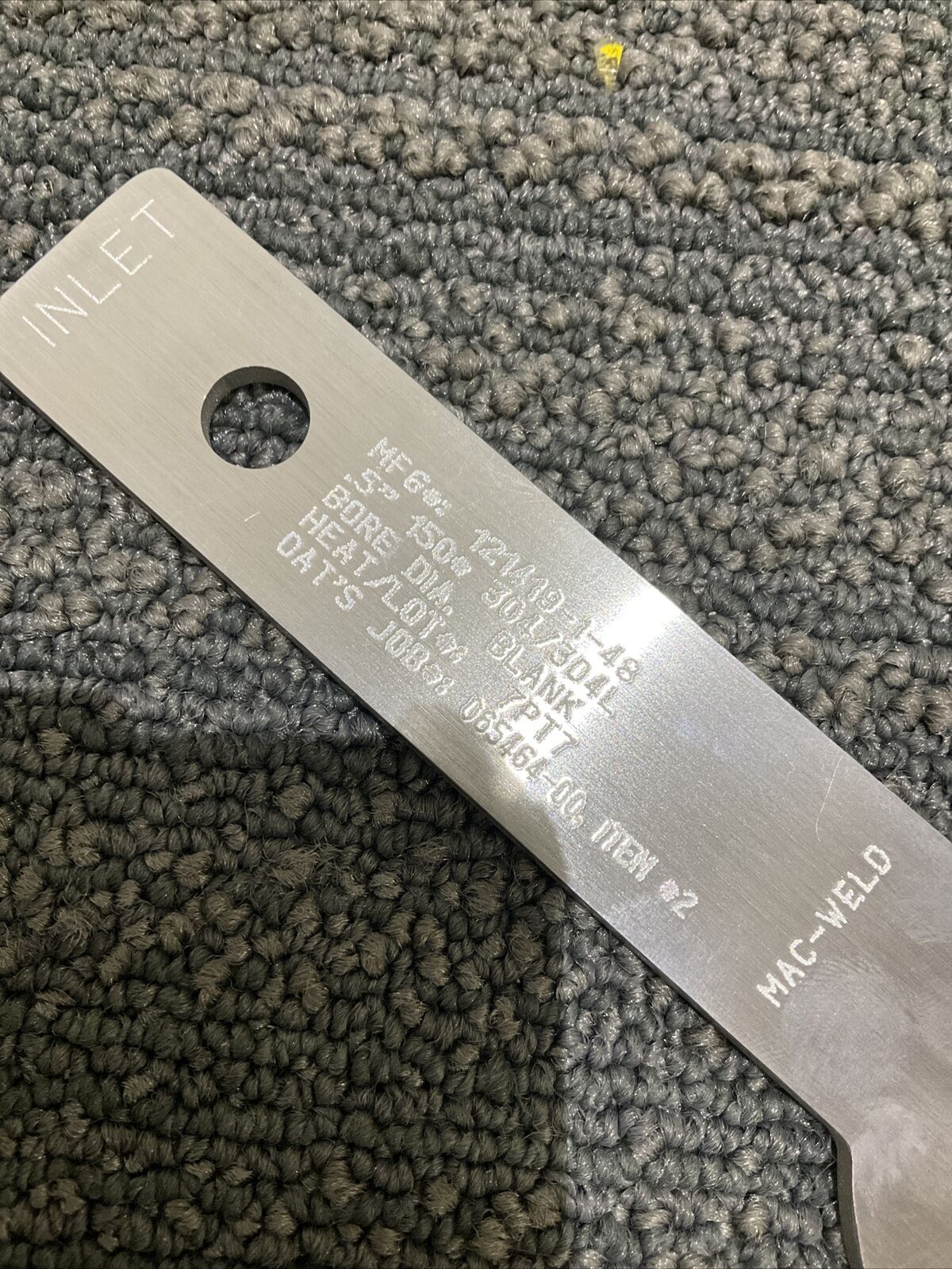 MAC-WELD ORIFICE PLATE .5” 121419-1-48