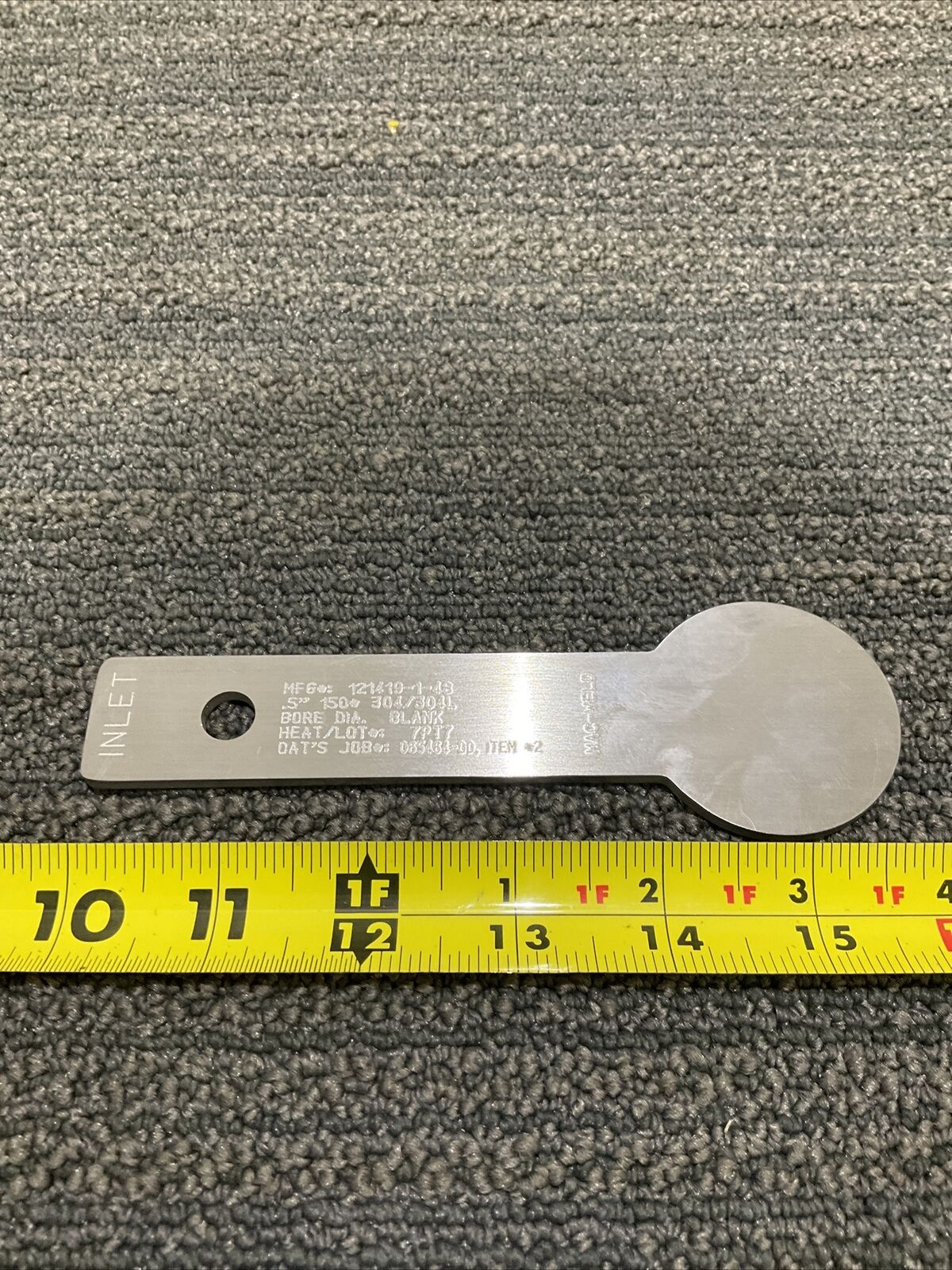 MAC-WELD ORIFICE PLATE .5” 121419-1-48