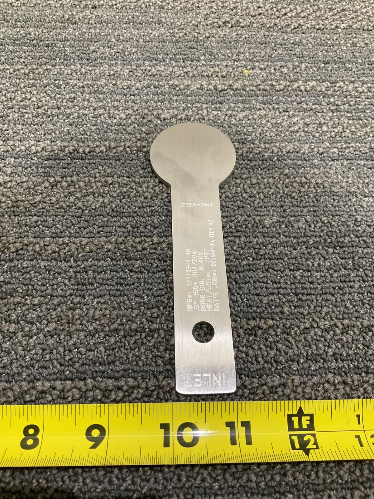 MAC-WELD ORIFICE PLATE .5” 121419-1-48