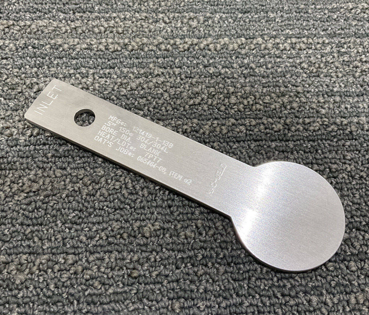 MAC-WELD ORIFICE PLATE .5” 121429-1-138
