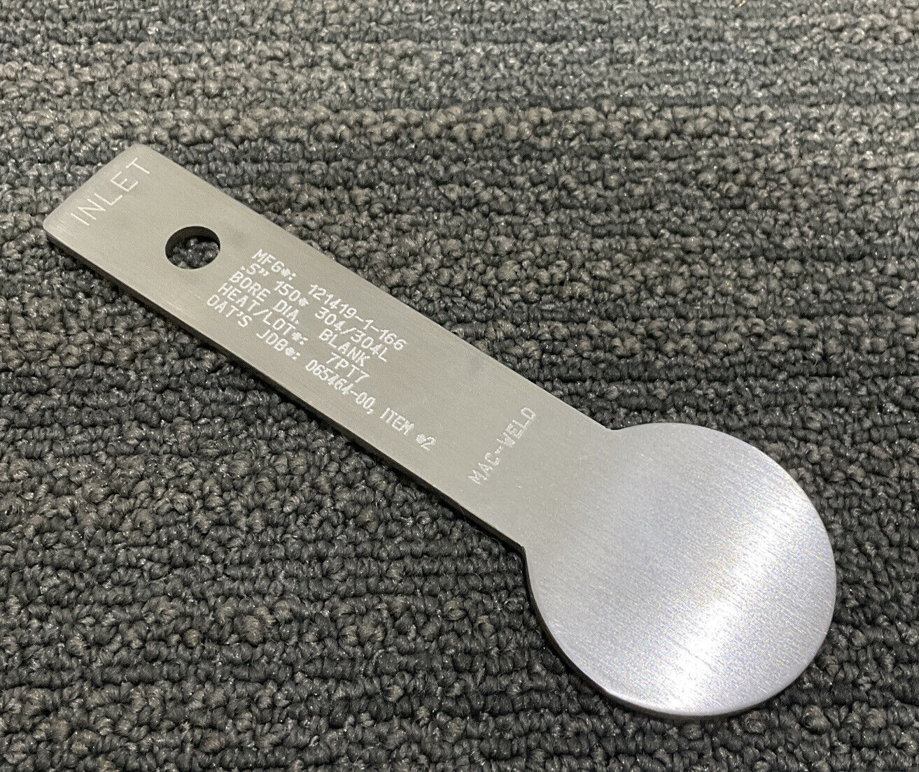 MAC-WELD ORIFICE PLATE .5” 121419-1-166