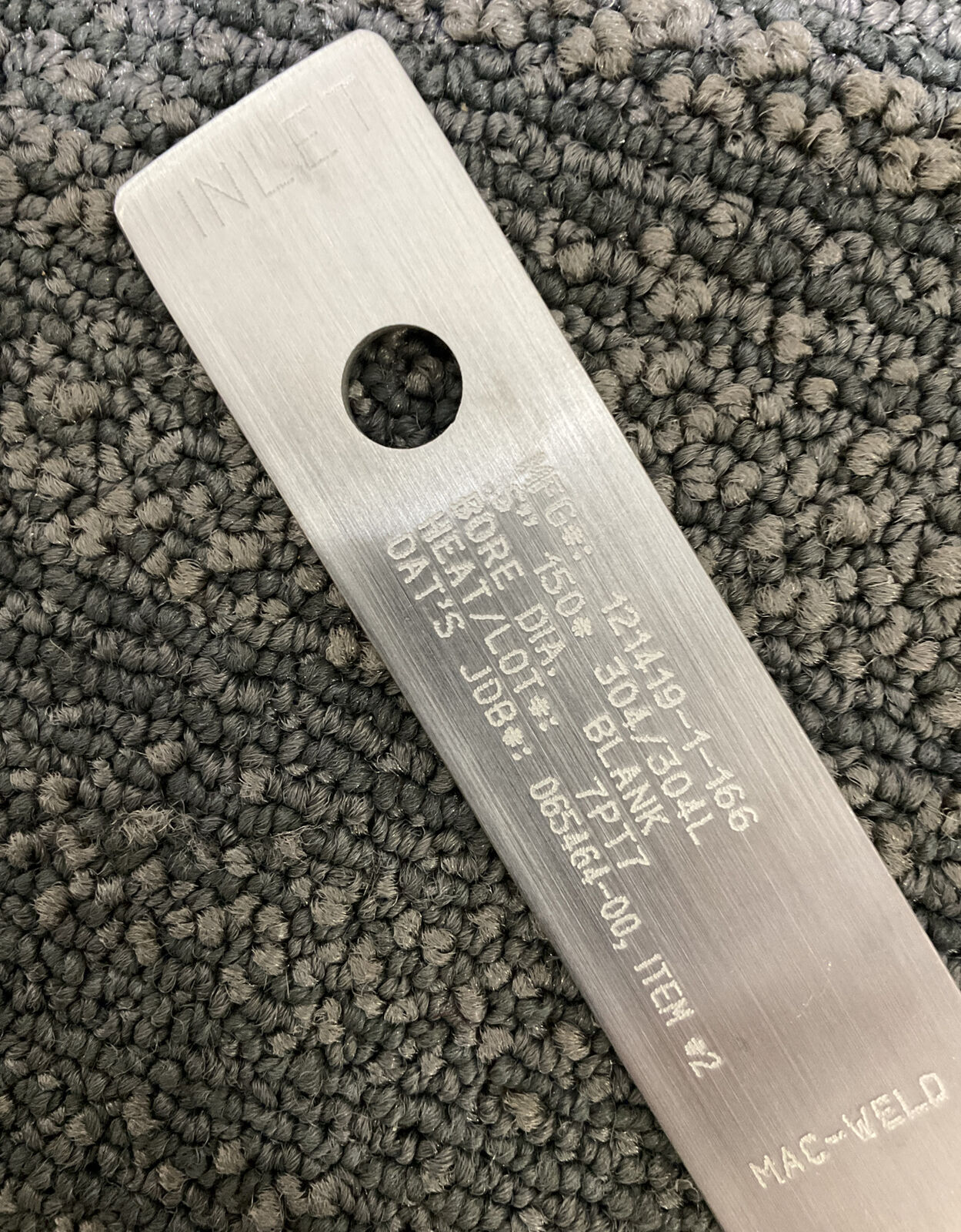 MAC-WELD ORIFICE PLATE .5” 121419-1-166