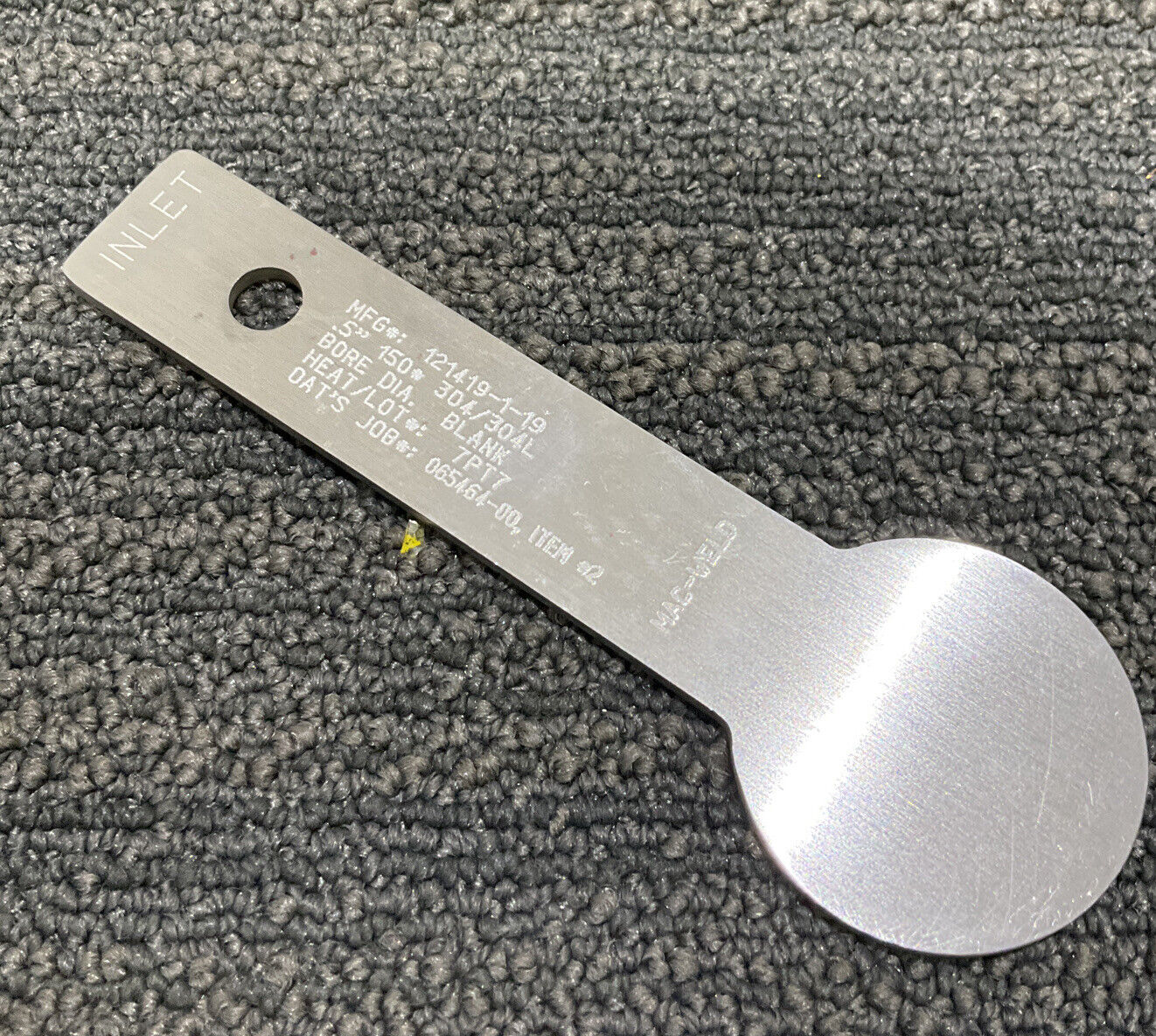 MAC-WELD ORIFICE PLATE .5” 121419-1-19