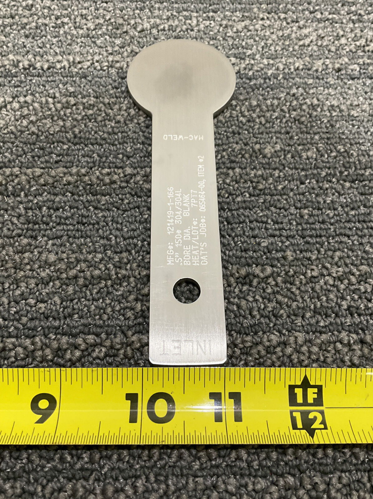 MAC-WELD ORIFICE PLATE .5” 121419-1-166
